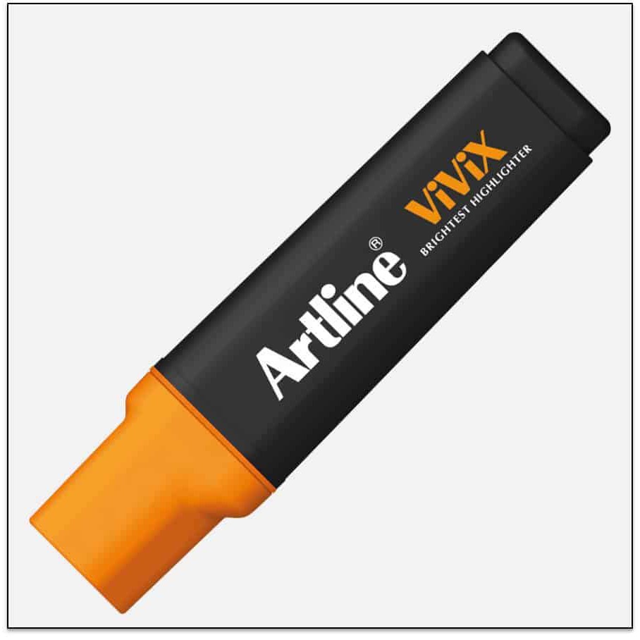 Bút đánh dấu Artline Vivix Brightest Highlighter EK-670 - Màu cam (Orange)