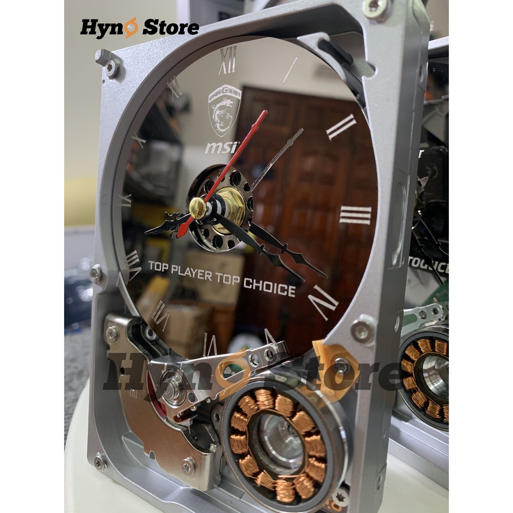 Đồng hồ logo MSI handmade từ ổ cứng HDD - Hyno Store