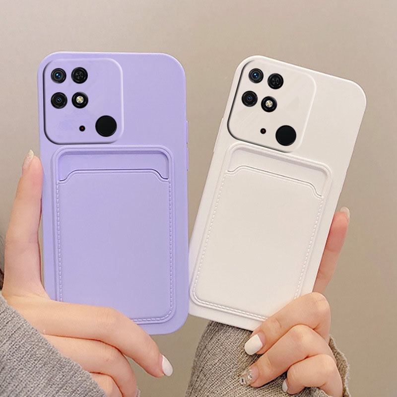 Ốp Điện Thoại TPU Mềm Dạng Ví Đựng Thẻ Cho Xiaomi Redmi 10C 10 10A 11T Pro Poco X3 GT M3 M4