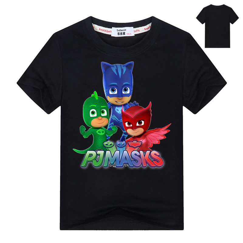 Áo thun trẻ em💖Áo cotton mát mịn họa tiết Hoạt Hình PJ MASKS-LOLOCEE dễ thương cho bé trai và bé gái - SSSHOP 01