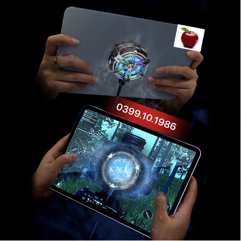 Quạt tản nhiệt sò lạnh X12 hít nam châm cực mạnh, làm lạnh siêu nhanh chuyên game PUBG,Cod, FF...