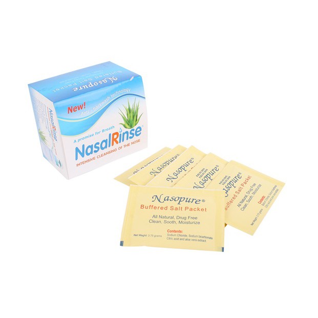 Muối Rửa Mũi Nasal Rinse - Muối Rửa Mũi Nasal Rinse Giúp Rửa Sạch Mũi - Xoang Hộp 25 Gói