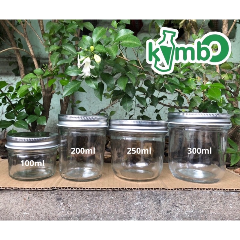 Hủ mứt JD thuỷ tinh nắp nhôm bạc 100ml - 200ml - 250ml - 300ml - 500ml