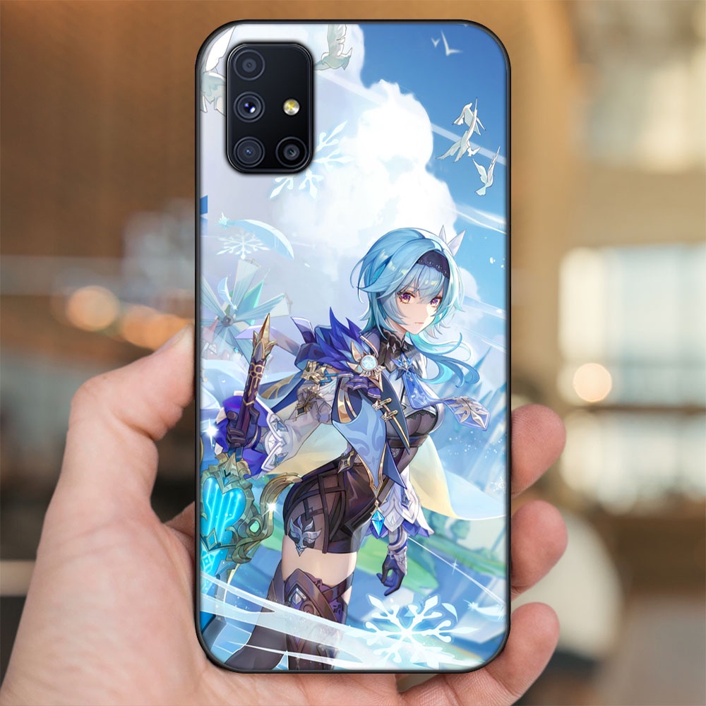 Ốp lưng Samsung M51 viền đen in hình Eula Genshin Impact
