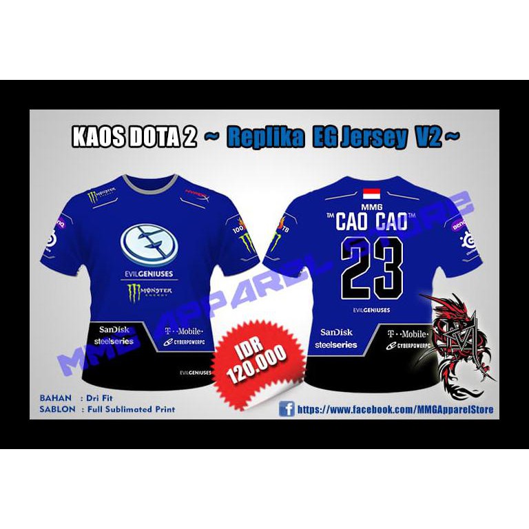 Áo Thun In Hình Game Dota 2 Evil Geniuses Jersey V2 Thời Trang Cho Bé Trai 1 Tuổi