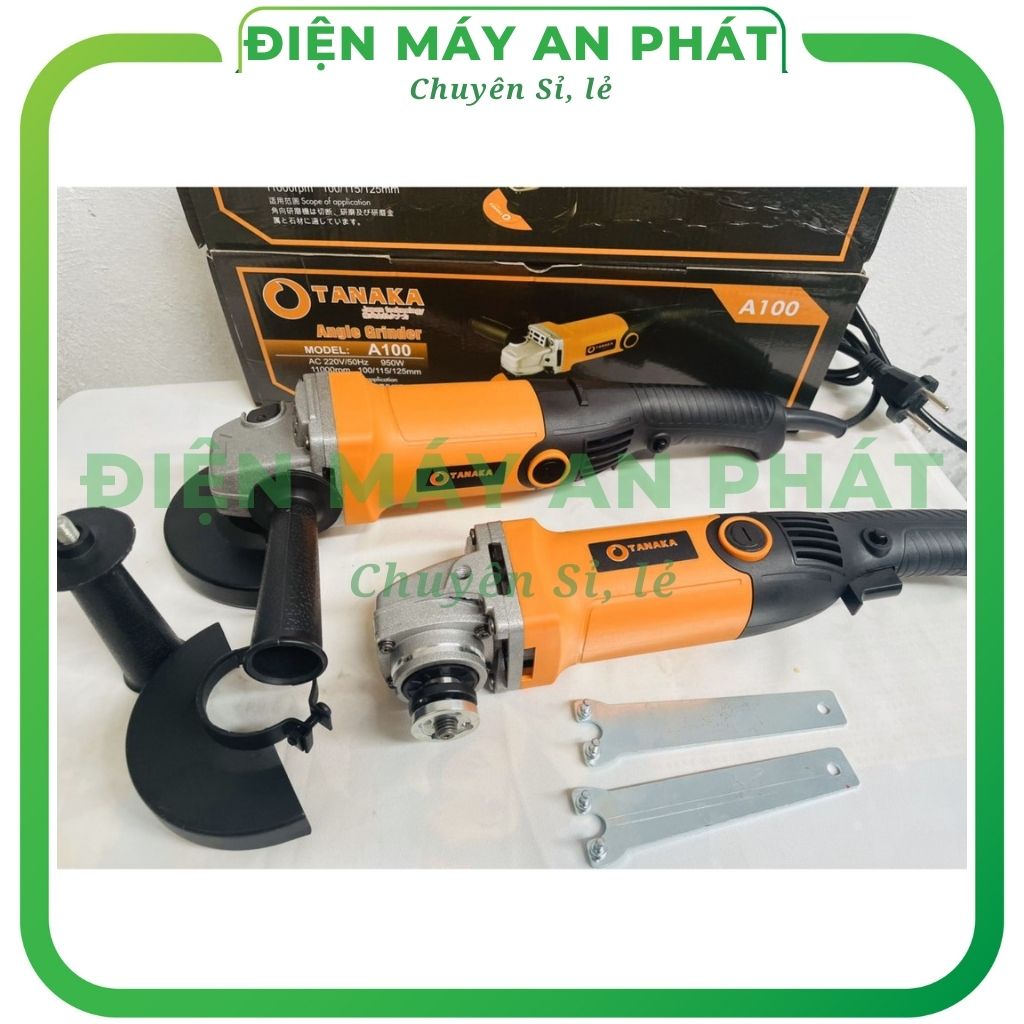 Máy mài góc cắt gạch sắt gỗ cầm tay mini Tanaka Lõi Đồng công suất 950W giá rẻ