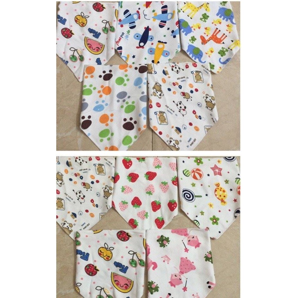 Set 3 khăn tam giác cotton