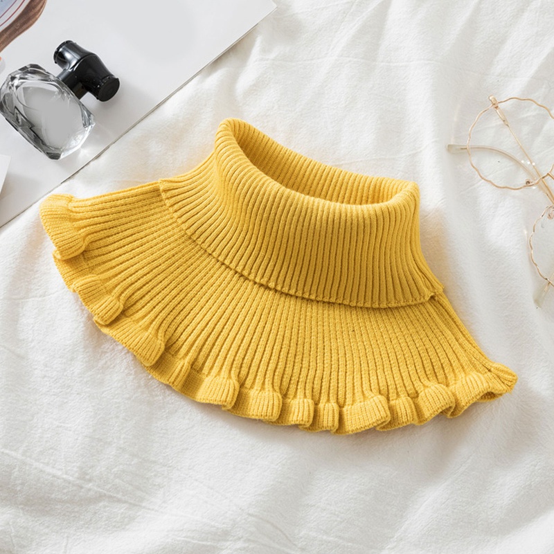 Cổ Áo Giả Dệt Kim Màu Trơn Chống Gió Chống Nắng Có Thể Tháo Rời Cho Nữ