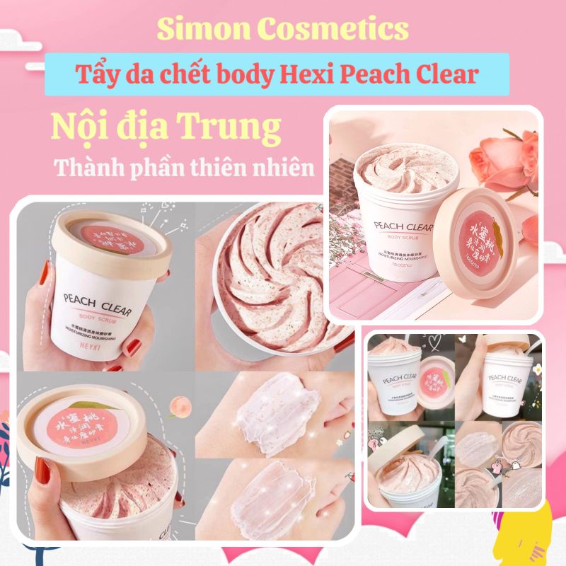 [SIMONHX] Tẩy Da Chết Peach Clear Body Srub 200g | BigBuy360 - bigbuy360.vn