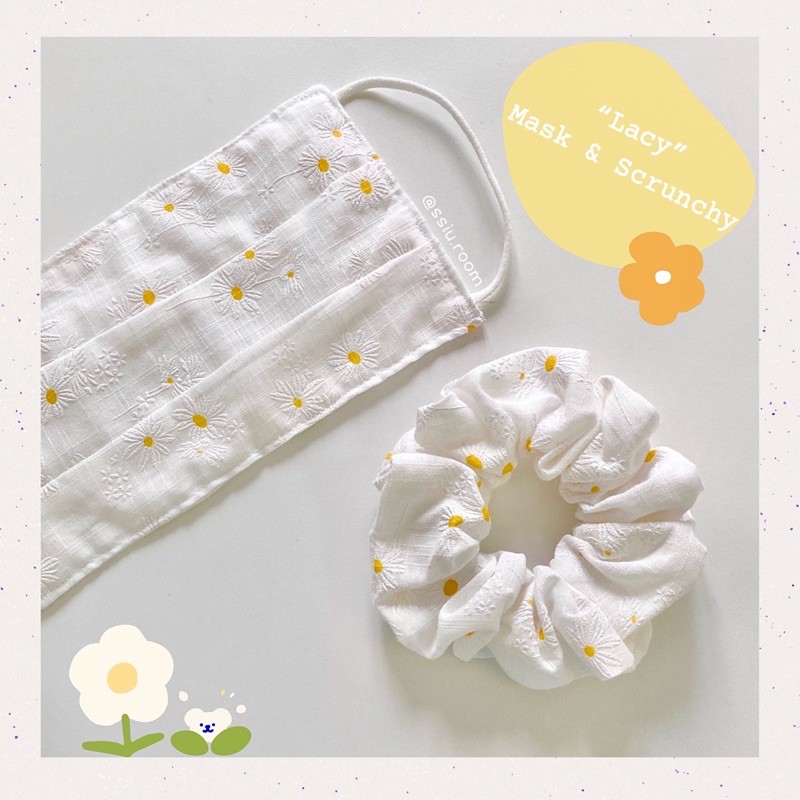 Set khẩu trang và scrunchy daisy 🌼 | ssiu.room | BigBuy360 - bigbuy360.vn