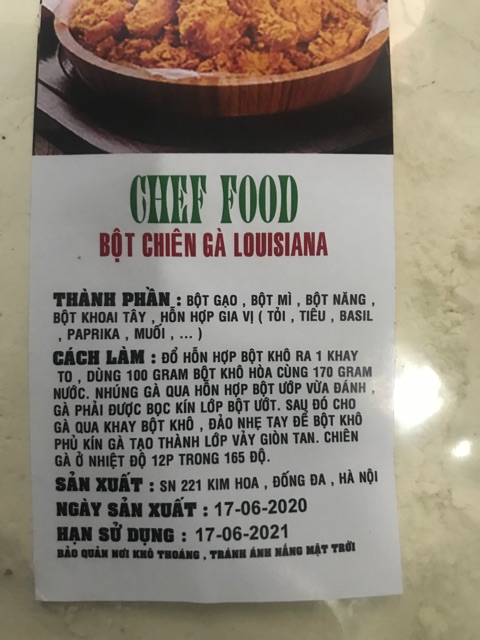 Bột gà rán KFC chuyên dụng- giá rẻ- tiện lợi