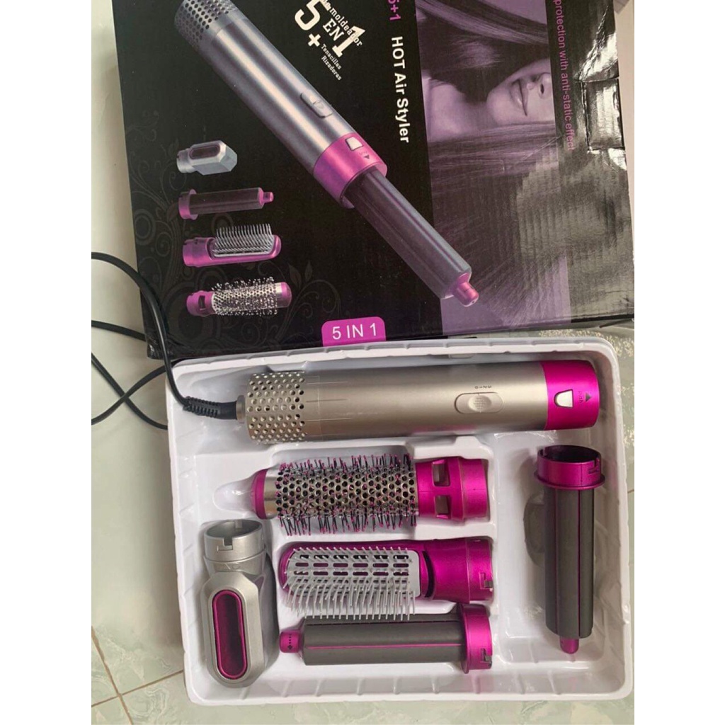 [Cam kết bảo hành] Máy làm tóc 5in1 uốn xoăn phồng sấy tạo kiểu đa năng 3 mức nhiệt