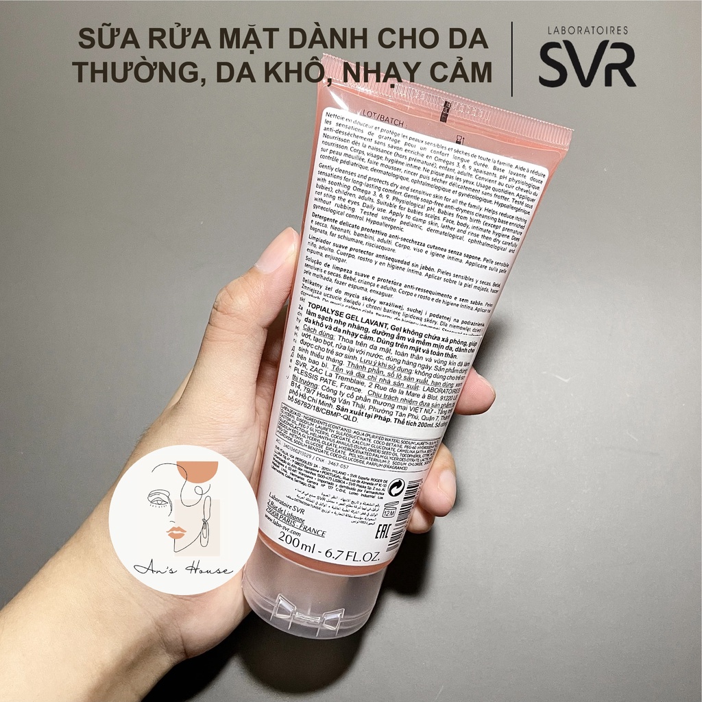 Sữa Rửa Mặt SVR Dành Cho Da Thường, Da Khô Nhạy Cảm 200mL