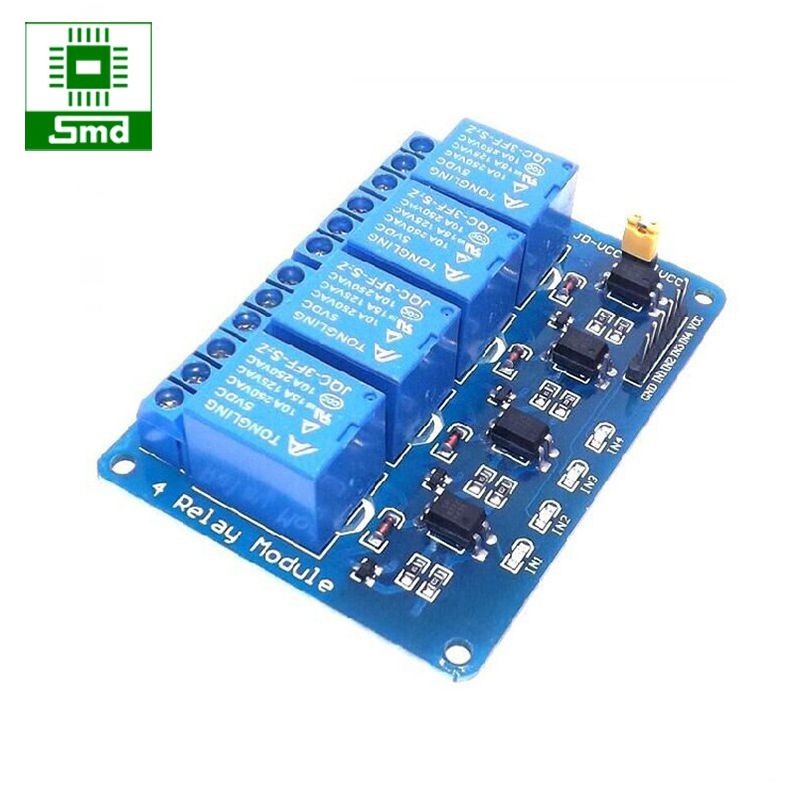 Module 4 relay với opto cách ly 5V đóng cắt thiết bị điện 10A