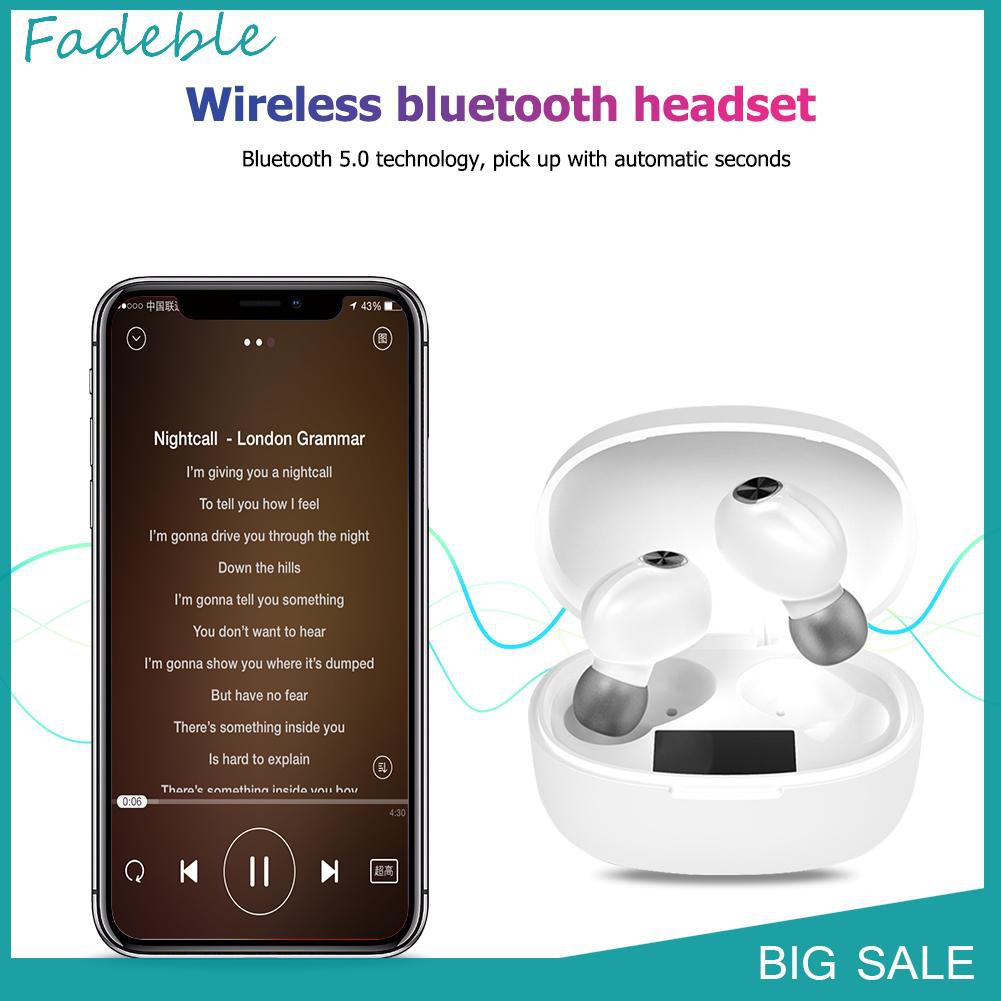 Tai Nghe Bluetooth Không Dây T12 Chống Mồ Hôi Tws Điều Khiển Bằng Giọng Nói