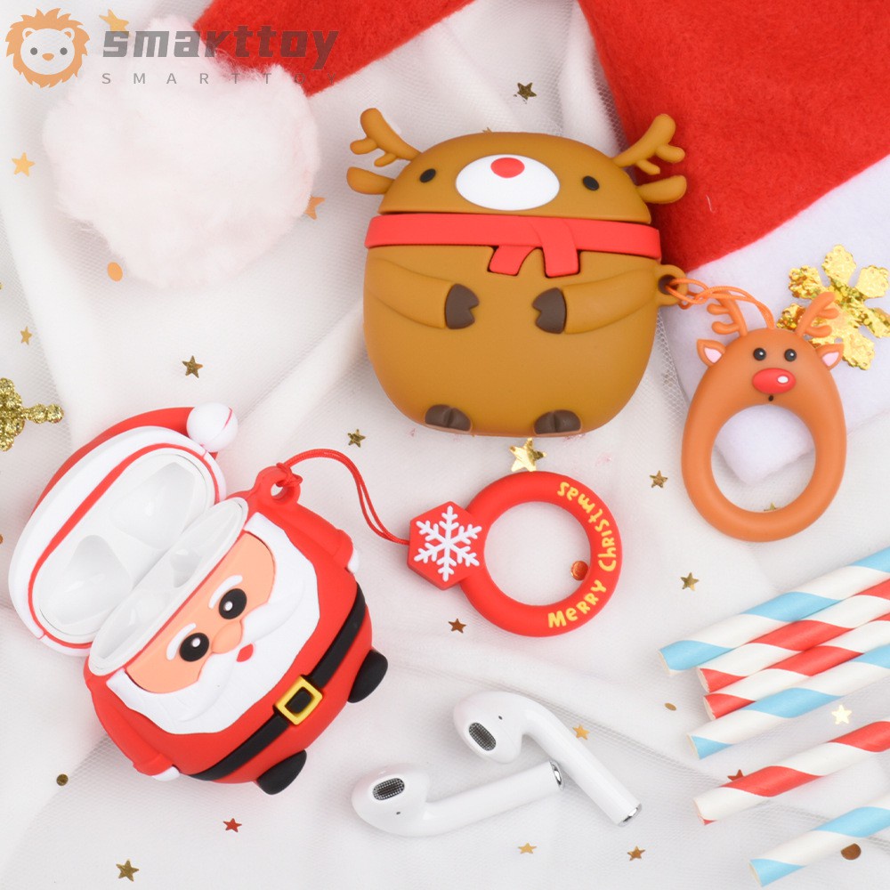 Vỏ Bảo Vệ Hộp Sạc Tai Nghe Airpods 1 2 Bằng Silicon Họa Tiết Giáng Sinh Dễ Thương | BigBuy360 - bigbuy360.vn