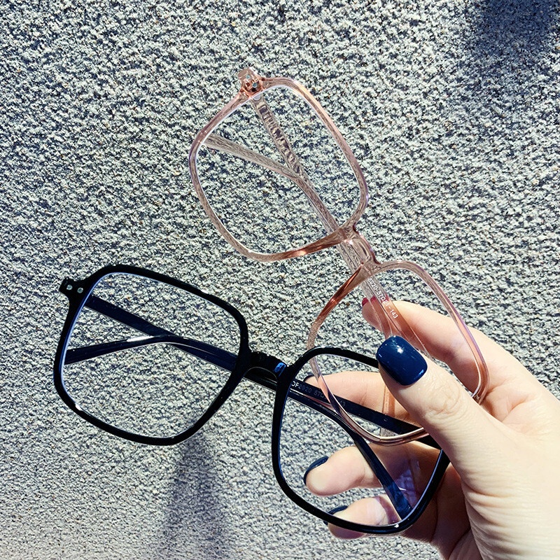 Mắt Kính Gọng Vuông Lớn Chống Ánh Sáng Xanh Thời Trang Phong Cách Hàn Quốc Cho Nam Và Nữ