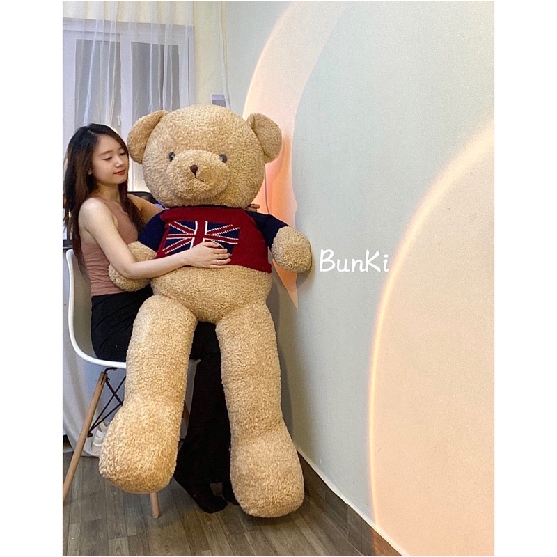 GẤU BÔNG TEDDY LITTLE ANGEL 140CM BE VÀNG CAO CẤP BUNKI