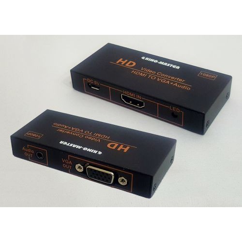 Bộ chuyển đồi tín hiệu từ máy tính cổng HDMI sang màn hình cổng VGA có âm thanh audio Kingmaster KY H131B