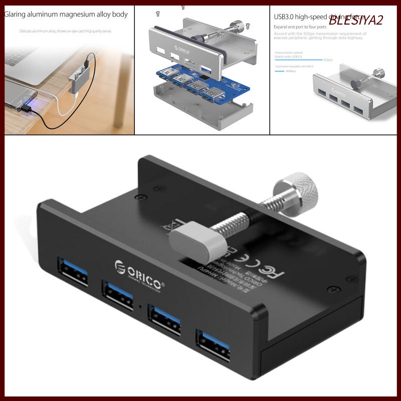 Bộ Chia 4 Cổng USB 3.0 4 Cổng Bằng Kim Loại Blesiya2 Cho PC Laptop
