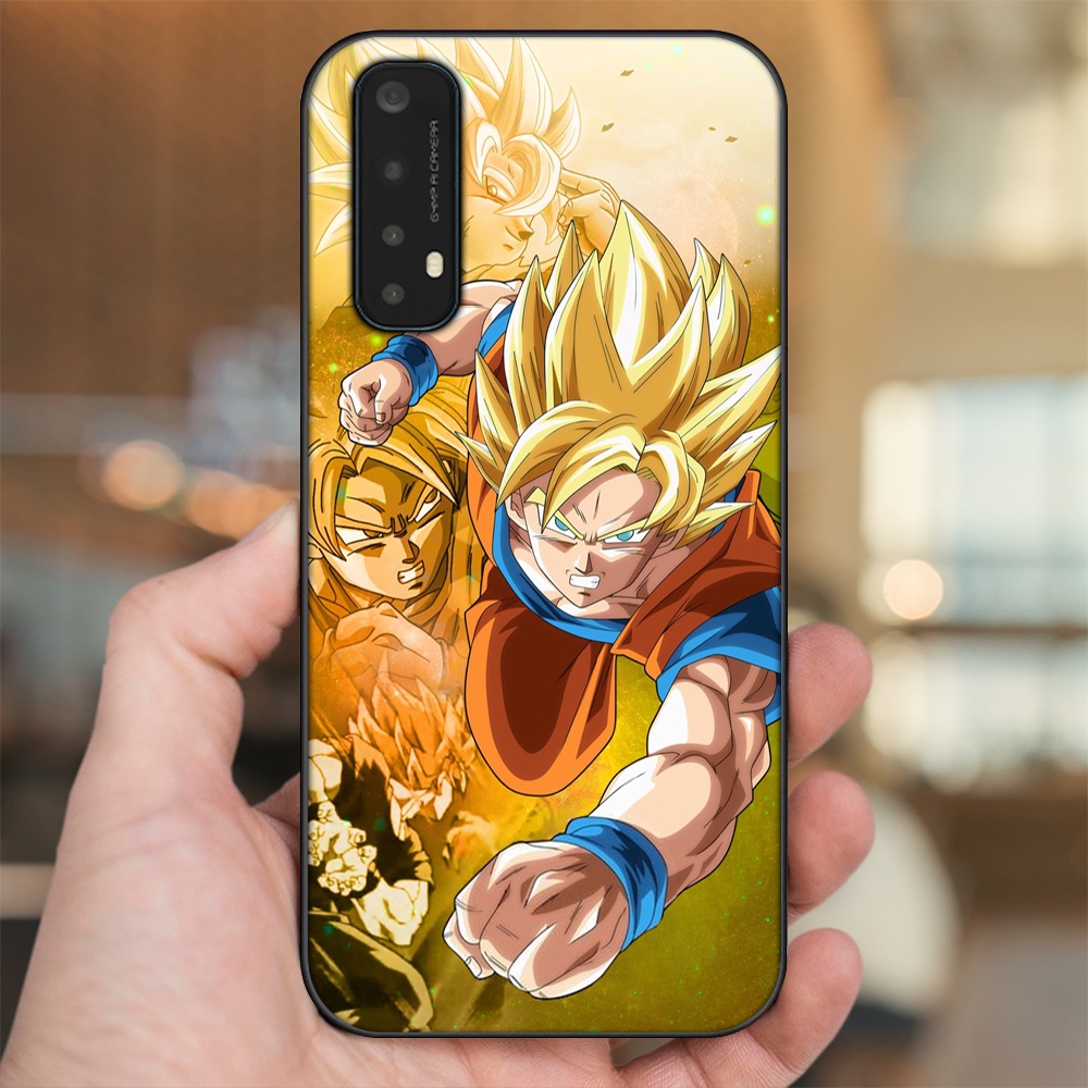 Ốp lưng Realme 7 viền đen in hình Goku Dragon Ball