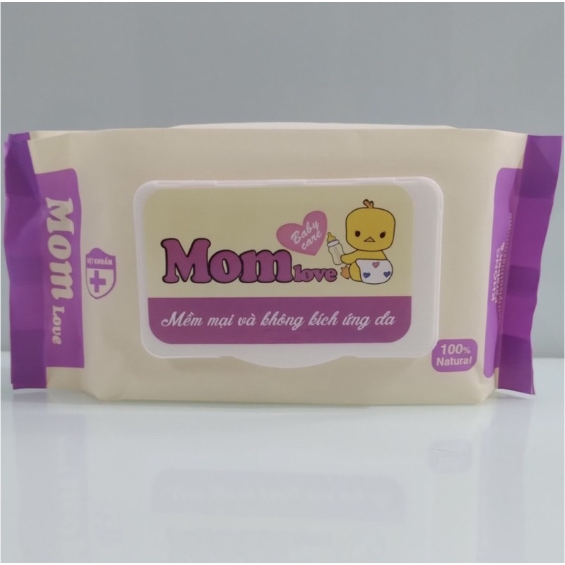 Khăn Giấy Ướt Cao Cấp MOM LOVE Siêu Dai Không Mùi An Toàn Cho Bé