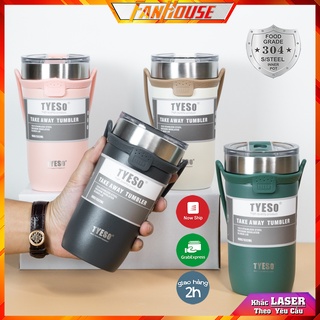Ly giữ nhiệt Tyeso Tumbler chính hãng 550ml, bình nước Tyeso inox 304 an toàn sức khoẻ, Fan House khắc tên theo yêu cầu