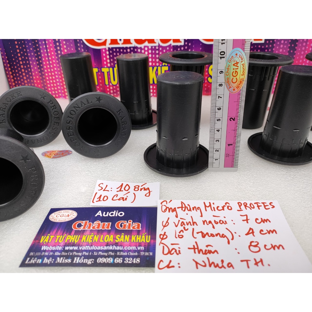 Ống đựng micro loa kéo 10 cái mẫu Profes Audio Châu Gia