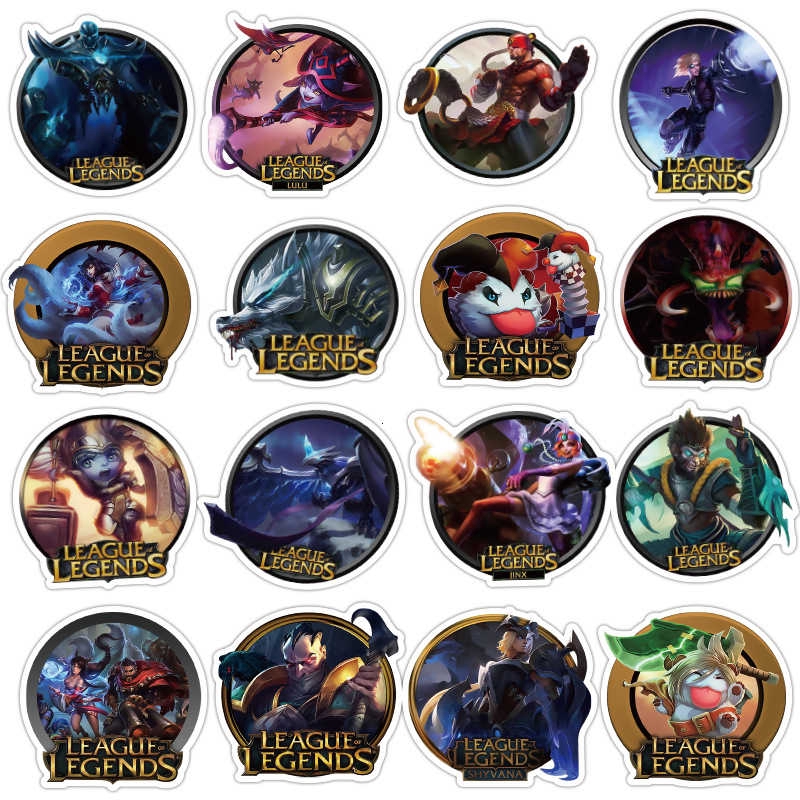 Bộ 100 nhãn dán trang trí laptop/va li/xe hơi họa tiết game League of Legends bằng chất liệu PVC