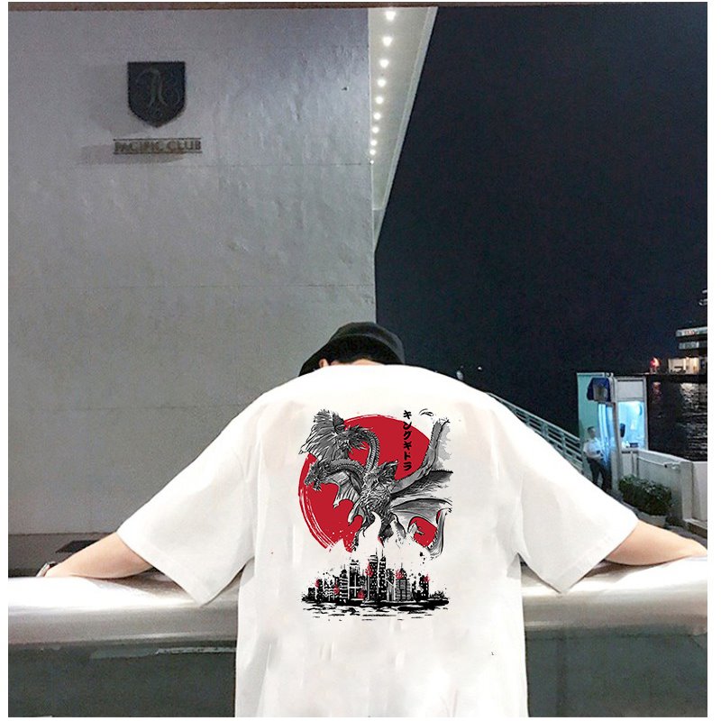 Áo phông nam nữ tay lỡ họa tiết múa võ vải dày mịn 2021T3165