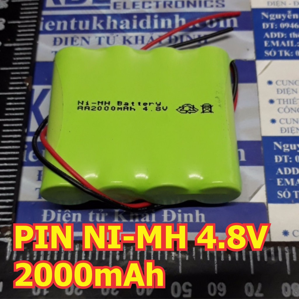 pin Ni-MH, PIN sạc 4*1.2 (AA)=4.8V, 2000mAh kde2442