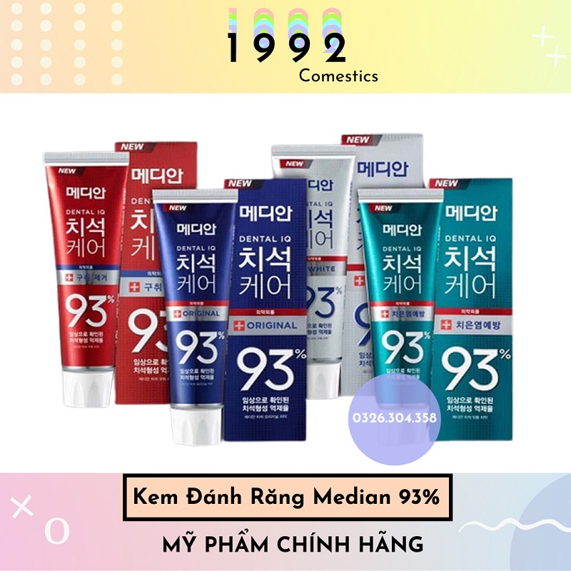[CHÍNH HÃNG 100%] Kem Đánh Răng Median Dental IQ 93% - Bán chạy số 1 hàn quốc- Bảo vệ răng chắc khỏe