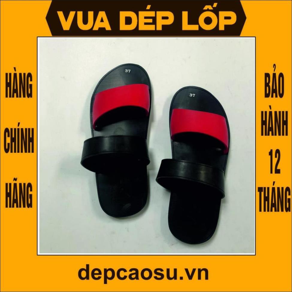 Dép cao su 2 quai ngang - 4 MÀU VUA DÉP LỐP