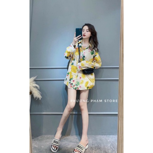 Áo babydoll hoa xinh xắn tay lỡ cá tính | BigBuy360 - bigbuy360.vn
