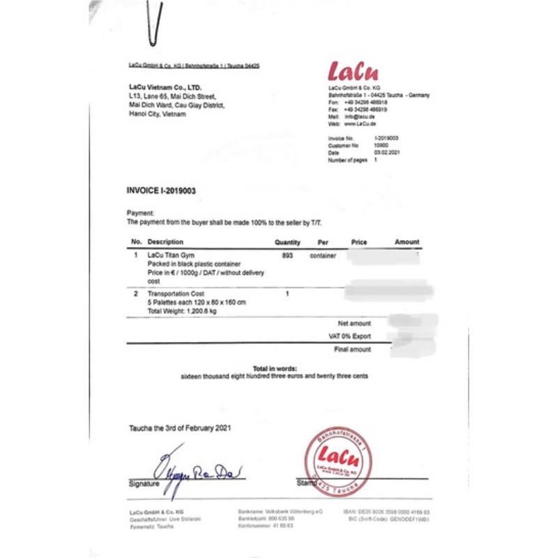 Sữa LACU tăng cơ cho người tập GYM titan 100% whey protein 1kg