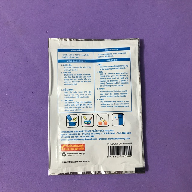 Bột Rau Câu Dẻo Gói 12g