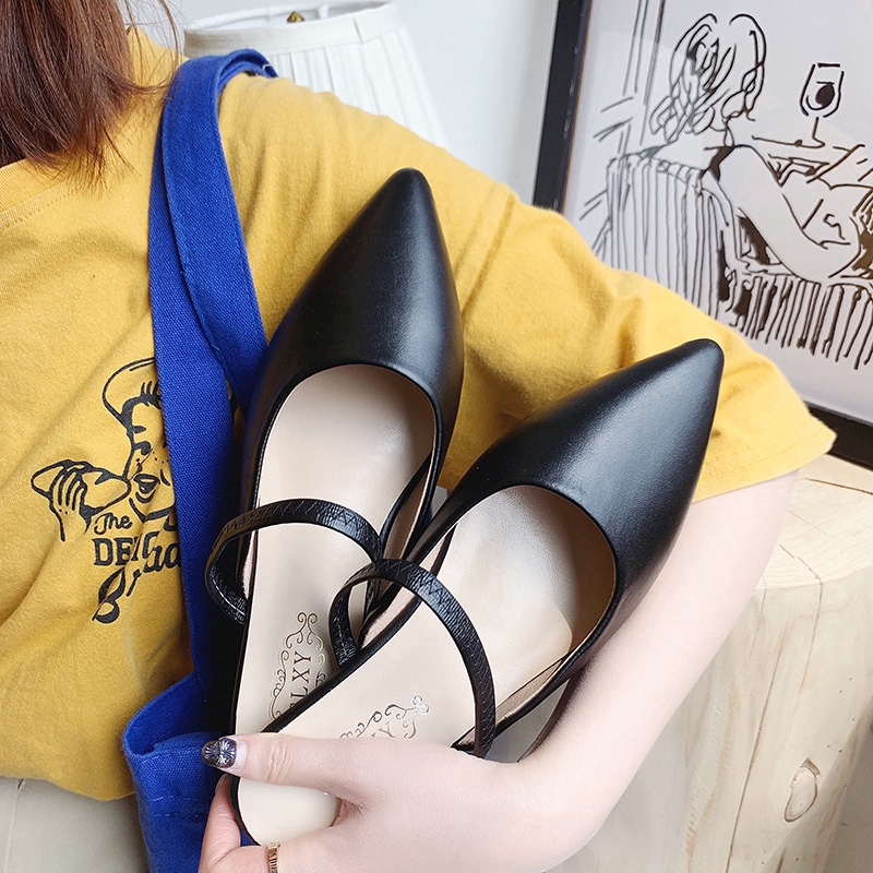 giày đế bằng thời trang Mules