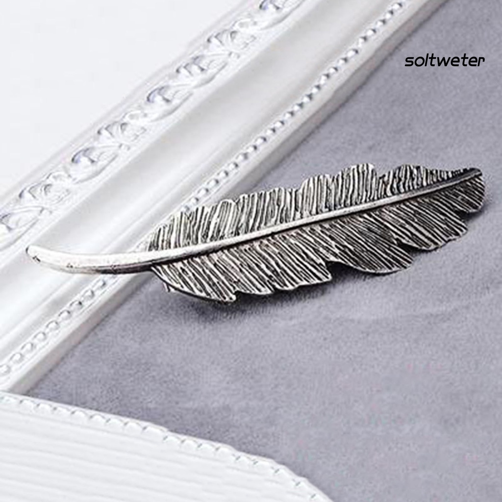 Kẹp Tóc Hình Chiếc Lá Bằng Hợp Kim Phong Cách Retro