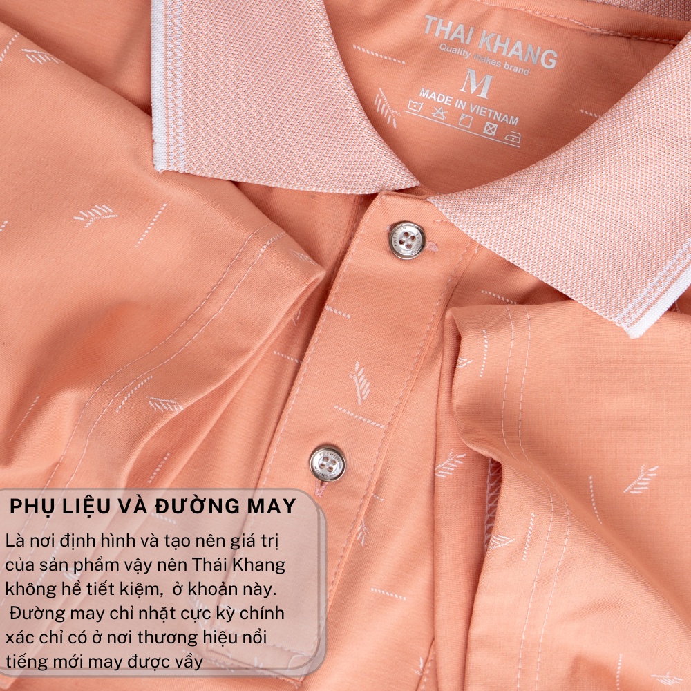 Áo thun nam trung niên họa tiết THÁI KHANG vải cotton TC 4 chiều vải mềm mặc thoải mái ATHUN33