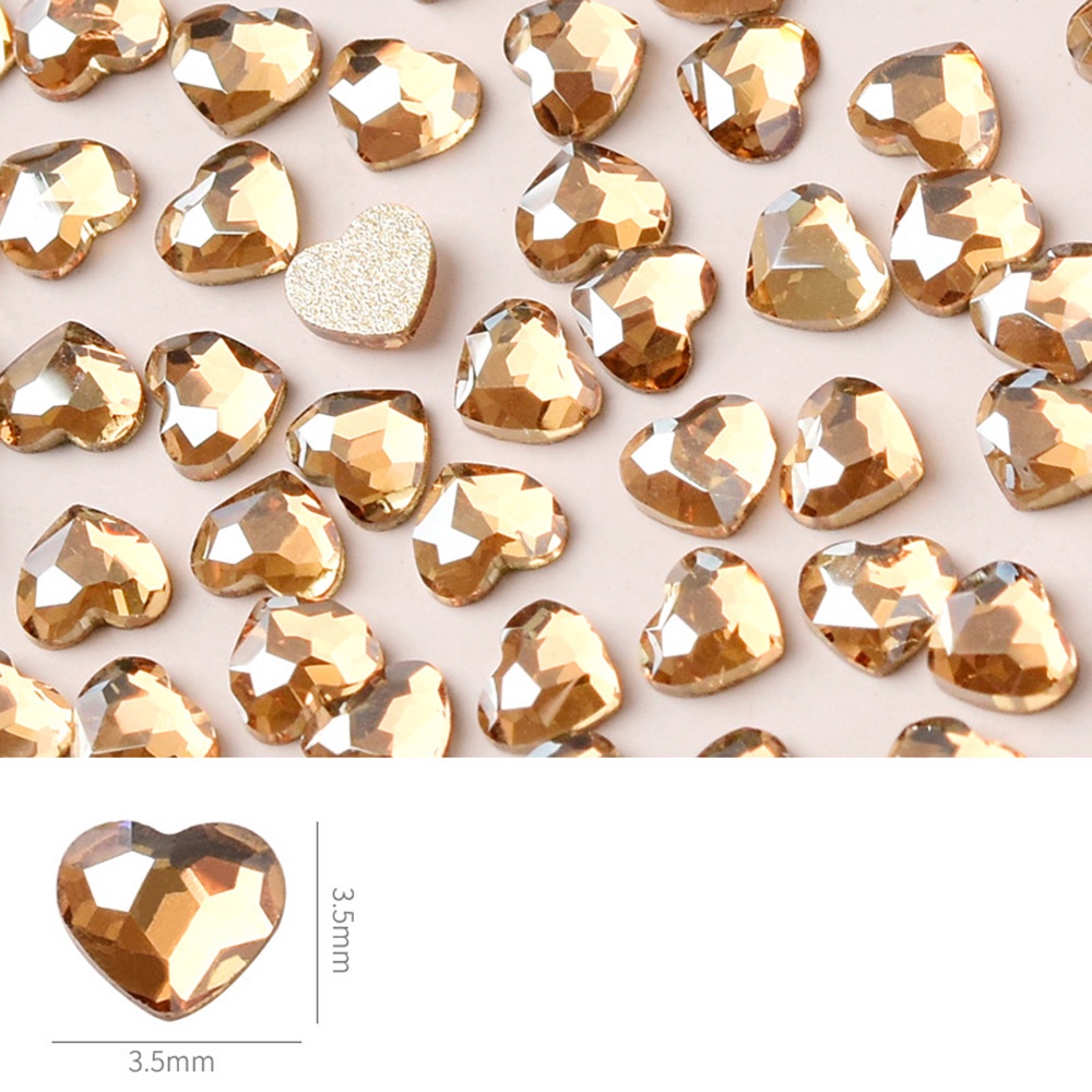 [Hàng mới về] Bộ 10 Đá giả kim cương dán trang trí móng tay thủ công hình trái tim 3D hiệu ứng cực quang lấp lánh cho nữ