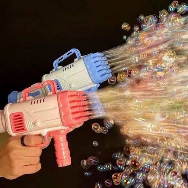 [Tặng kèm pin] Súng bắn bong bóng xà phòng 32 nòng, máy thổi bong bóng.