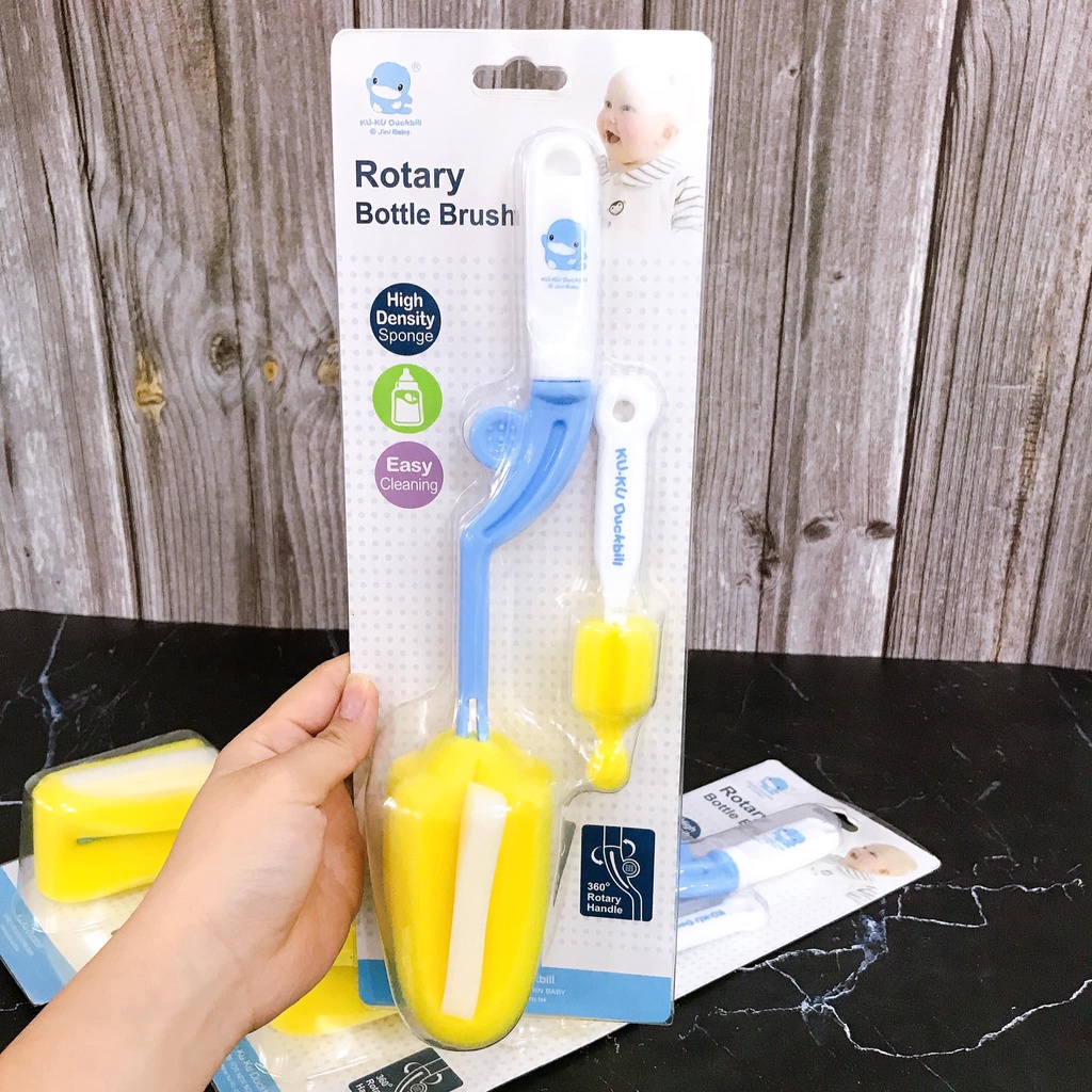 Cọ Bình Sữa KUKU KU5343 Xoay 360 Độ Tiện Lợi Giá Rẻ | Minizon Kids