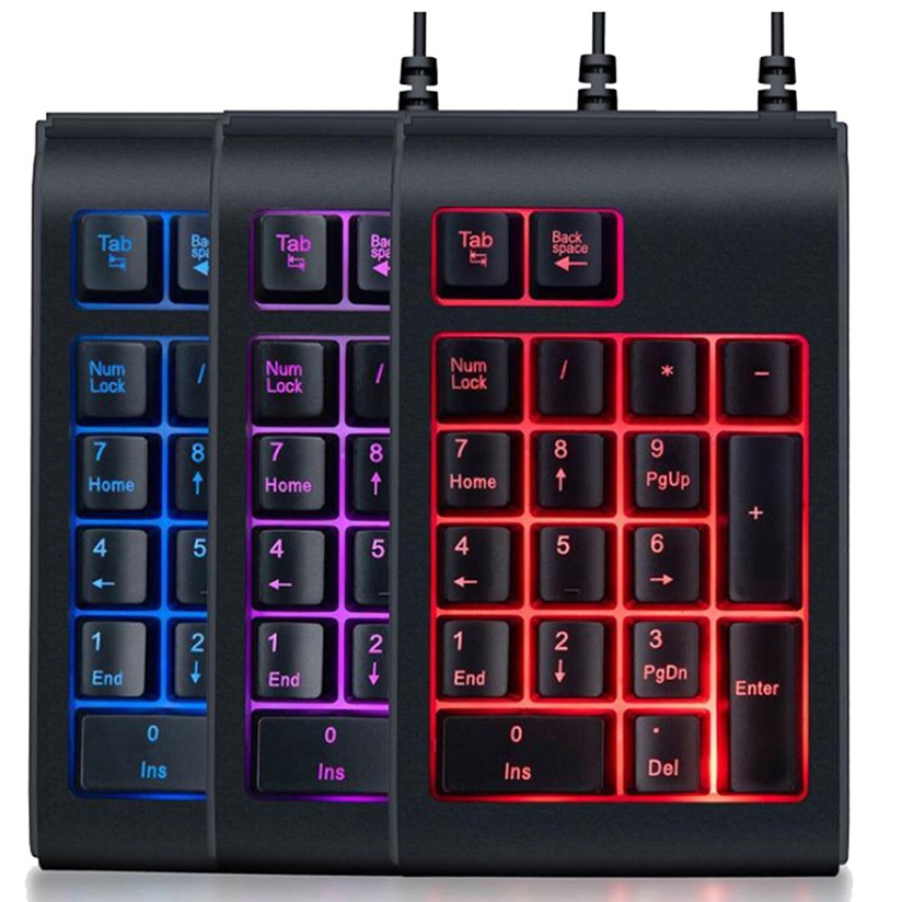 {factoryoutlet} 19 Keys number keyboard USB wired mechanical numpad mini numeric Keypad with LED adover