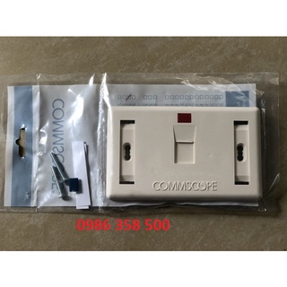 Mặt mạng, oulet 1 cổng chính hãng, Mặt wallplate 1 cổng commscope chính hãng