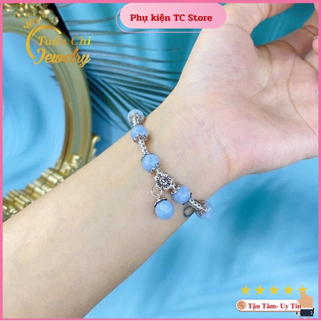 Lắc Tay Nữ HÀNG CAO CẤP Vòng Tay Bạc Nữ Cao Cấp, Kết Hợp Đá Phong Thủy Tự Nhiên Mang Lại May Mắn Và Tài Lộc