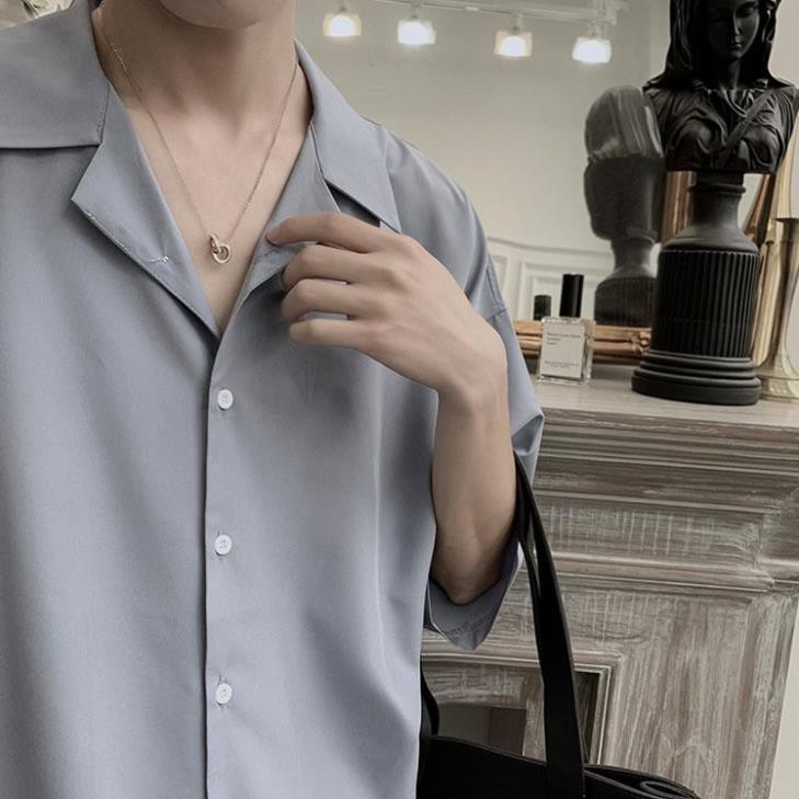 Áo Sơ Mi Nam Nữ Cổ Vest Tay Lỡ, Sơ Mi Nam Nữ Công Sở Form Rộng Công Sở Phong Cách Hàn Quốc Unisex Asm12