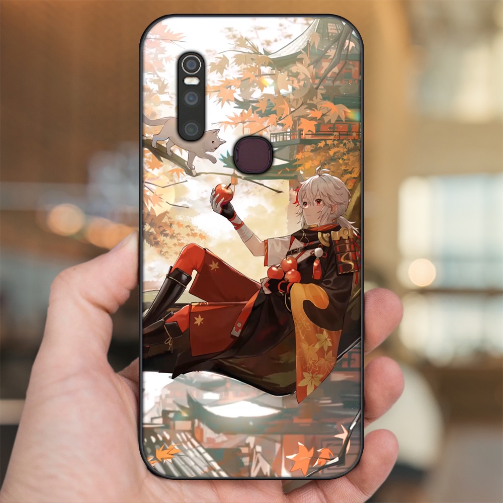 Ốp lưng Vivo V15 viền đen in hình Kazuha Genshin Impact