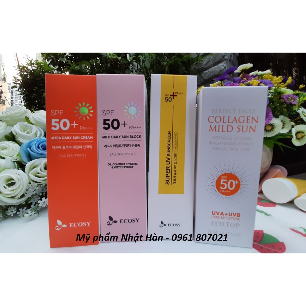 Kem Chống Nắng Ecosy /Ecotop kiềm dầu- chống thấm- bổ sung collagen - Ecosy Ecotop Sunblock