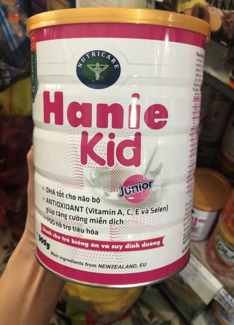 Combo 2 lon Sữa Hanie Kid Junior 900g mẫu mới nhất hình cuối date 2023