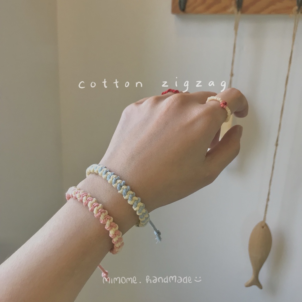 Vòng Cotton Zigzag Tông Pastel